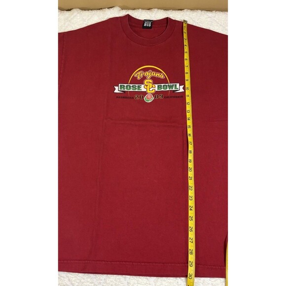 Vintage 2009 Rose Bowl USC Trojans NCAA Football New Years Day Tee Size L - Picture 11 of 12